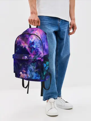 Рюкзак джинсовый / НЕОНОВЫЕ КОСМОС / NEON SPACE