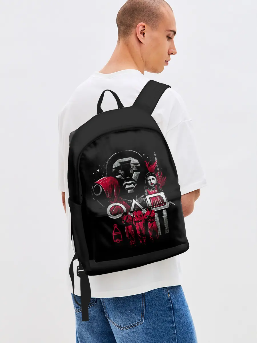 Рюкзак джинсовый / ИГРА В КАЛЬМАРА РАСПОРЯДИТЕЛЬ