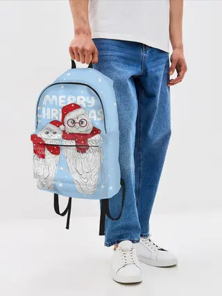 Рюкзак джинсовый / С Рождеством! Совы