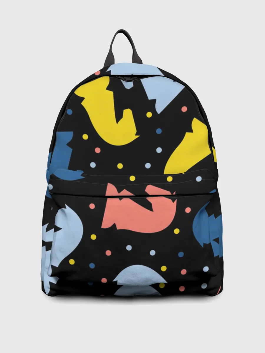 Рюкзак джинсовый / Шахматные фигуры цветные