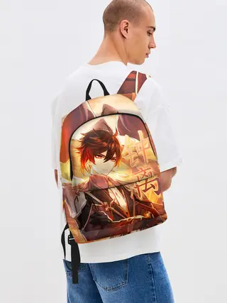 Рюкзак джинсовый / Genshin Impact: Zhongli