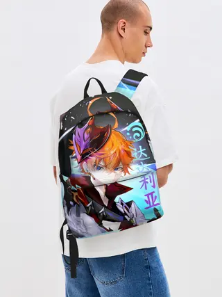 Рюкзак джинсовый / Genshin Impact: Tartaglia,