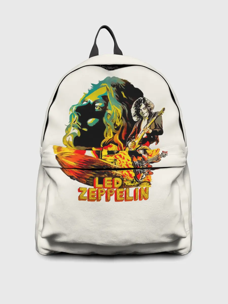 Рюкзак джинсовый / Группа Led Zeppelin арт