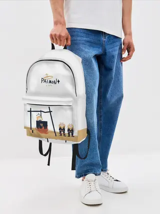 Рюкзак джинсовый / ПАЙМОН И ХИЛИЧУРЛЫ
