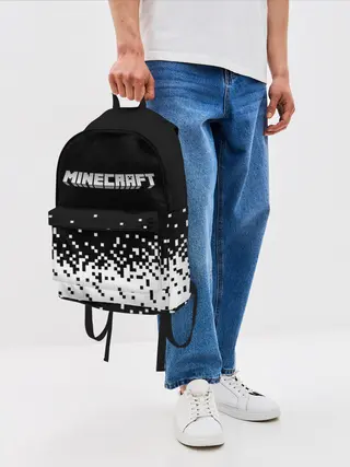 Рюкзак джинсовый / Minecraft | Майнкрафт | логотип