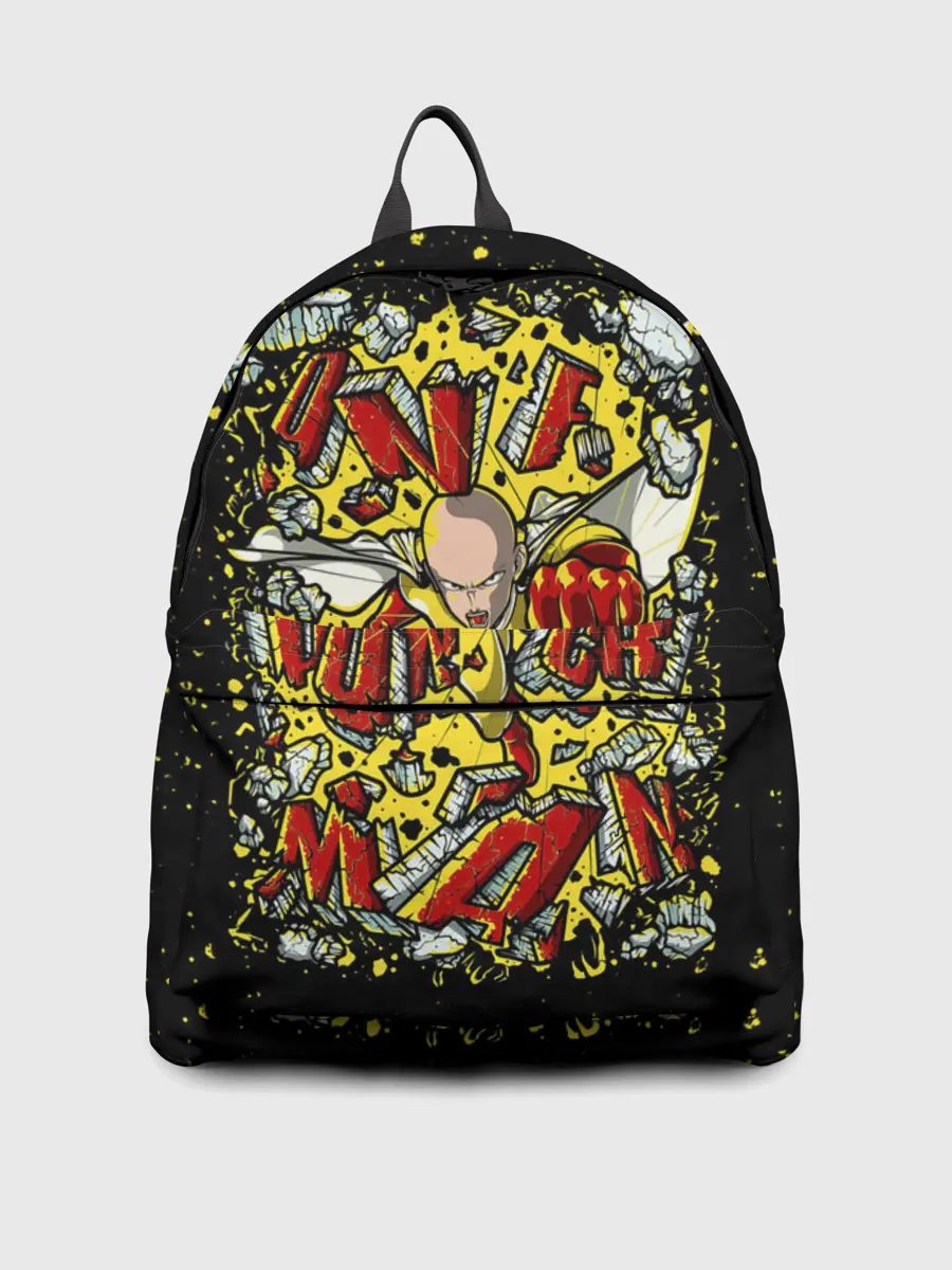 Рюкзак джинсовый / Сайта пробивает стену One Punch-Man