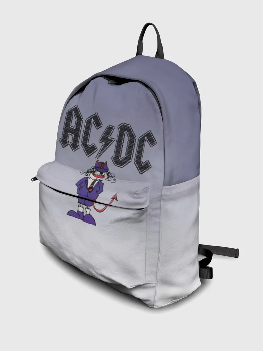 Рюкзак джинсовый / Ангус Янг чертик AC/DC