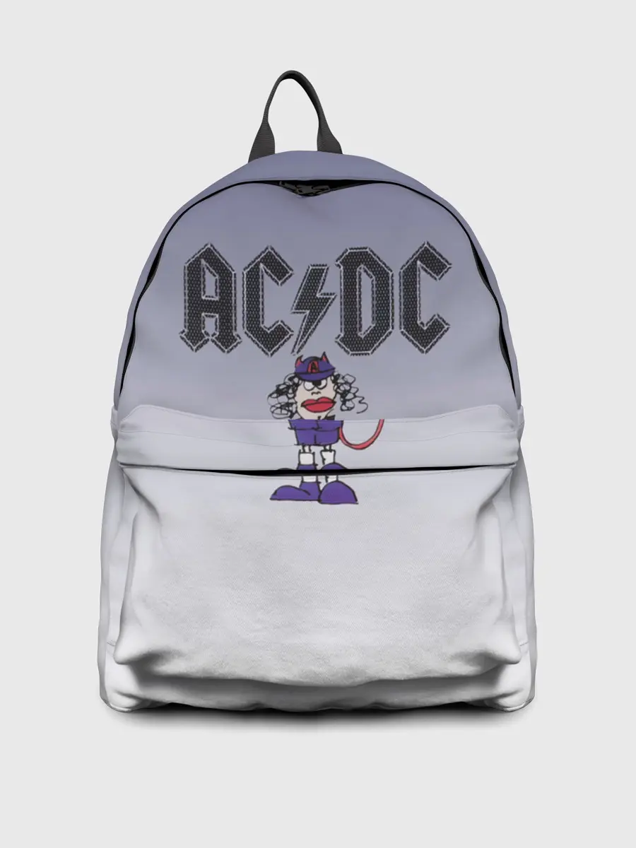 Рюкзак джинсовый / Ангус Янг чертик AC/DC
