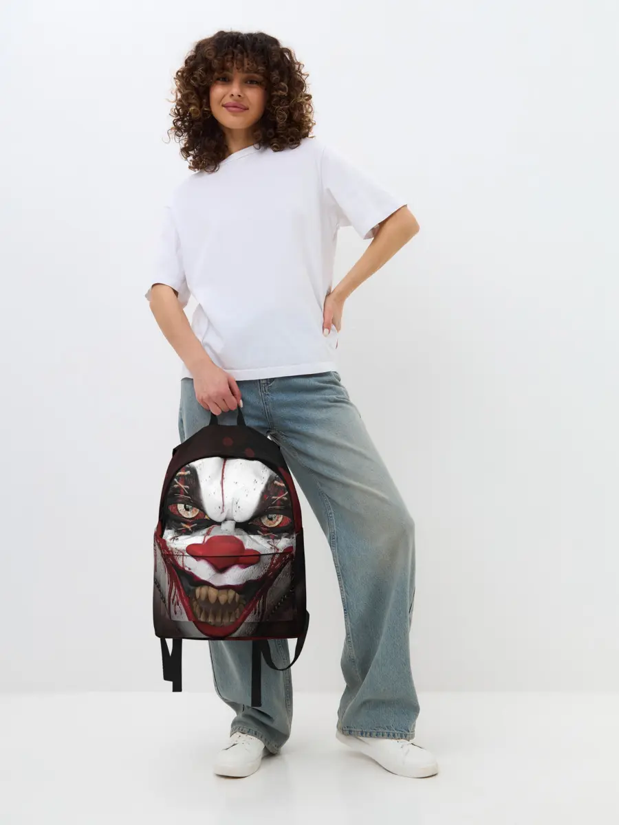 Рюкзак джинсовый / Зомби клоун