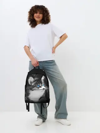 Рюкзак джинсовый / Кот