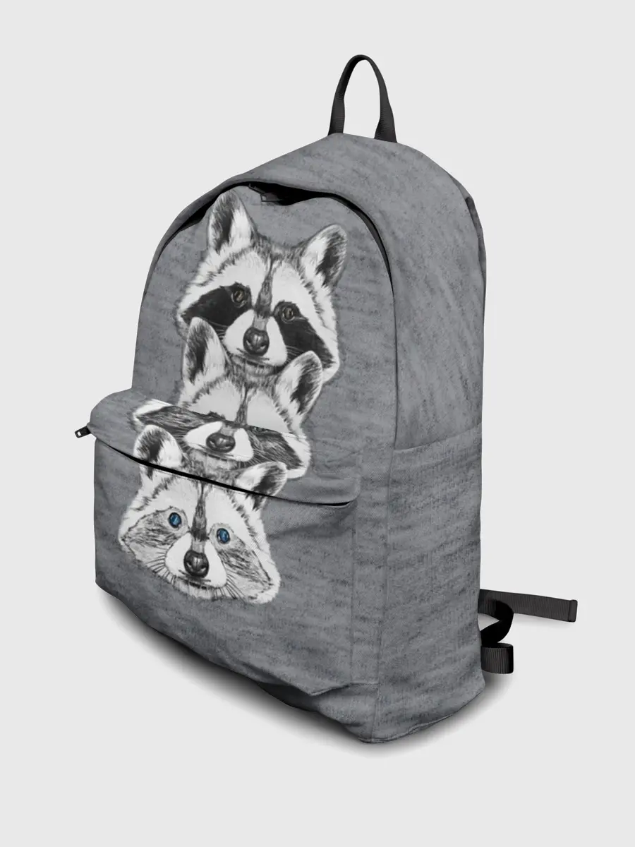 Рюкзак джинсовый / Еноты