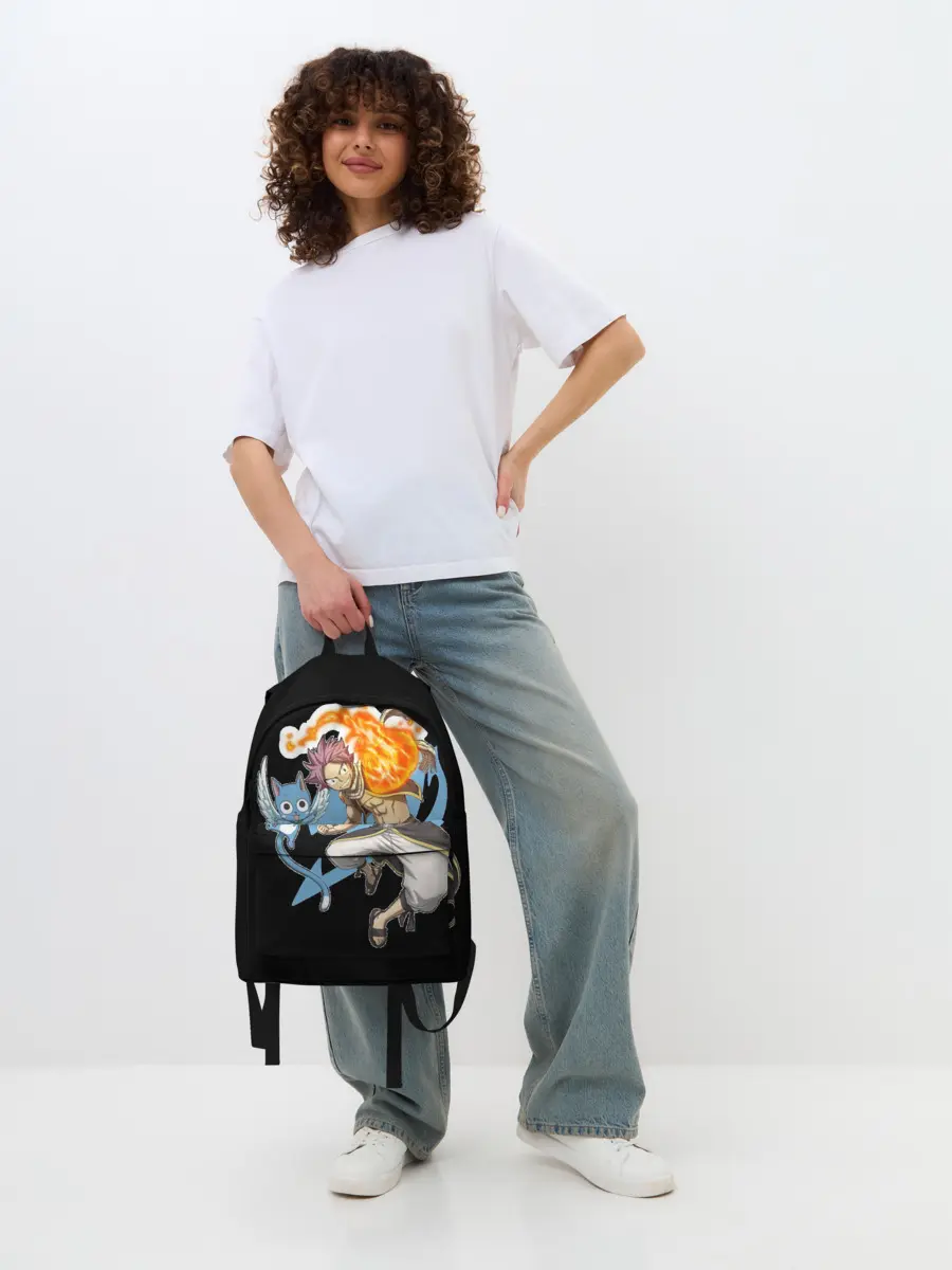 Рюкзак джинсовый / Нацу и Хеппи из Хвоста Фей