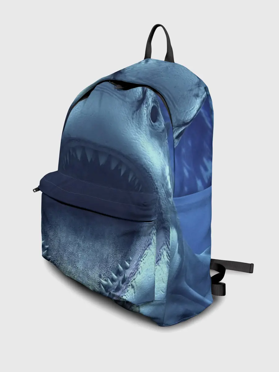 Рюкзак джинсовый / Белая акула