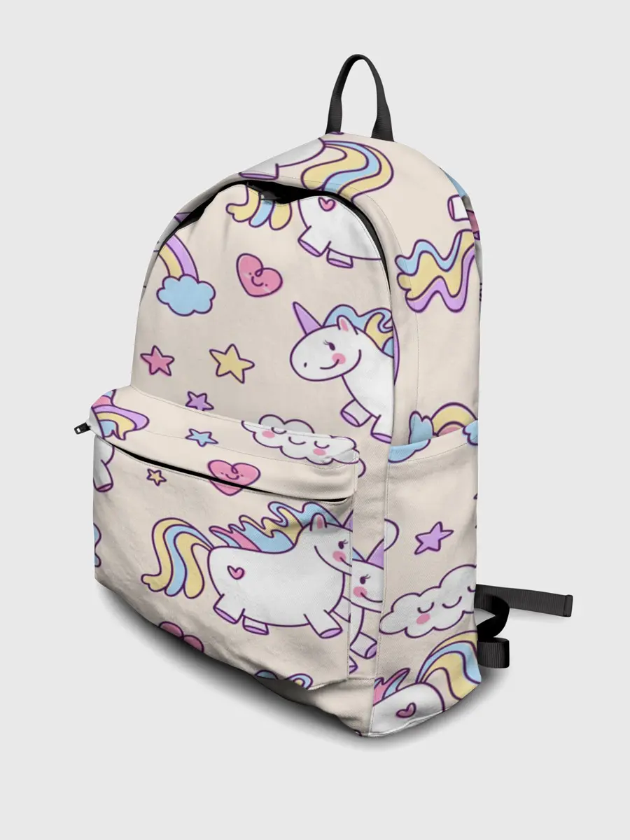 Рюкзак джинсовый / Радужные Единорожки