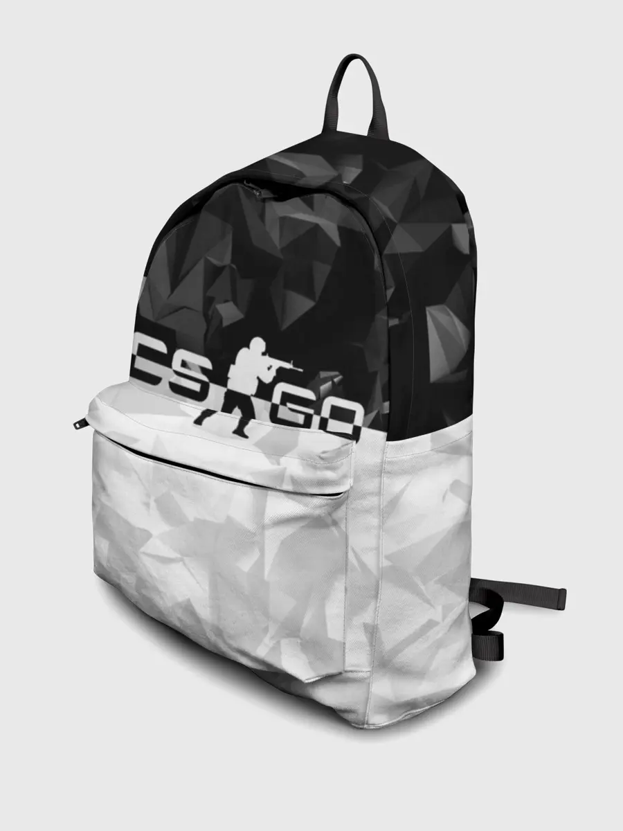 Рюкзак джинсовый / CS GO BLACK WHITE GEOMETRY