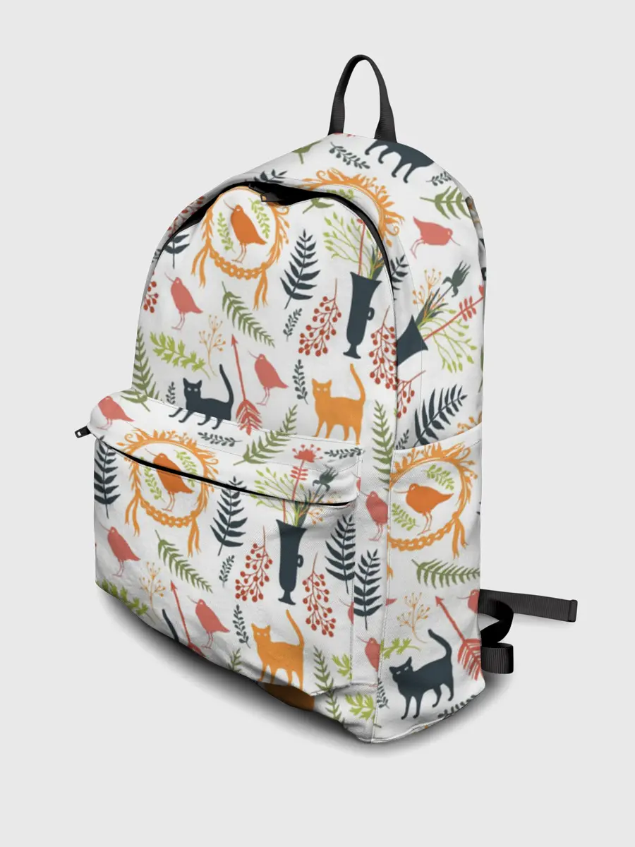 Рюкзак джинсовый / О кошках и птичках