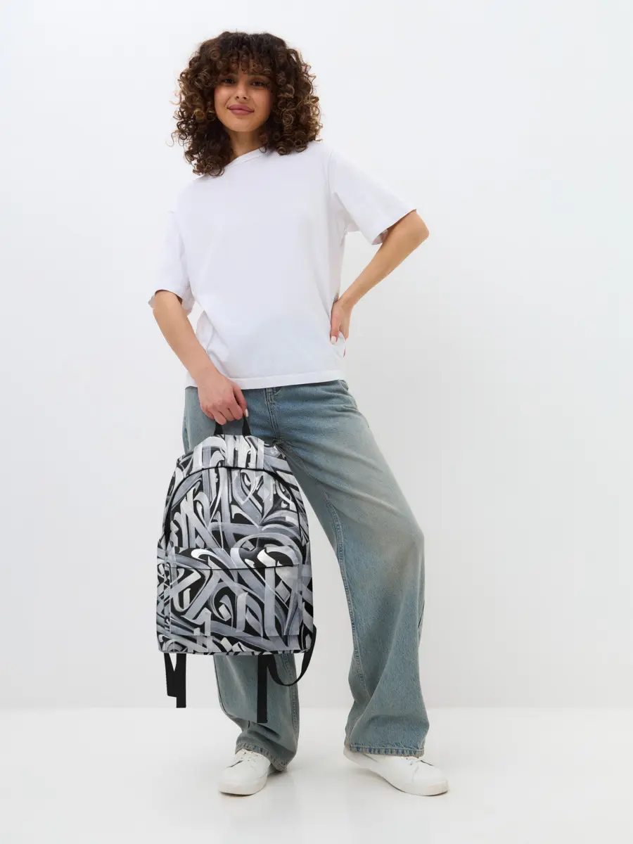 Рюкзак джинсовый / Каллиграфия