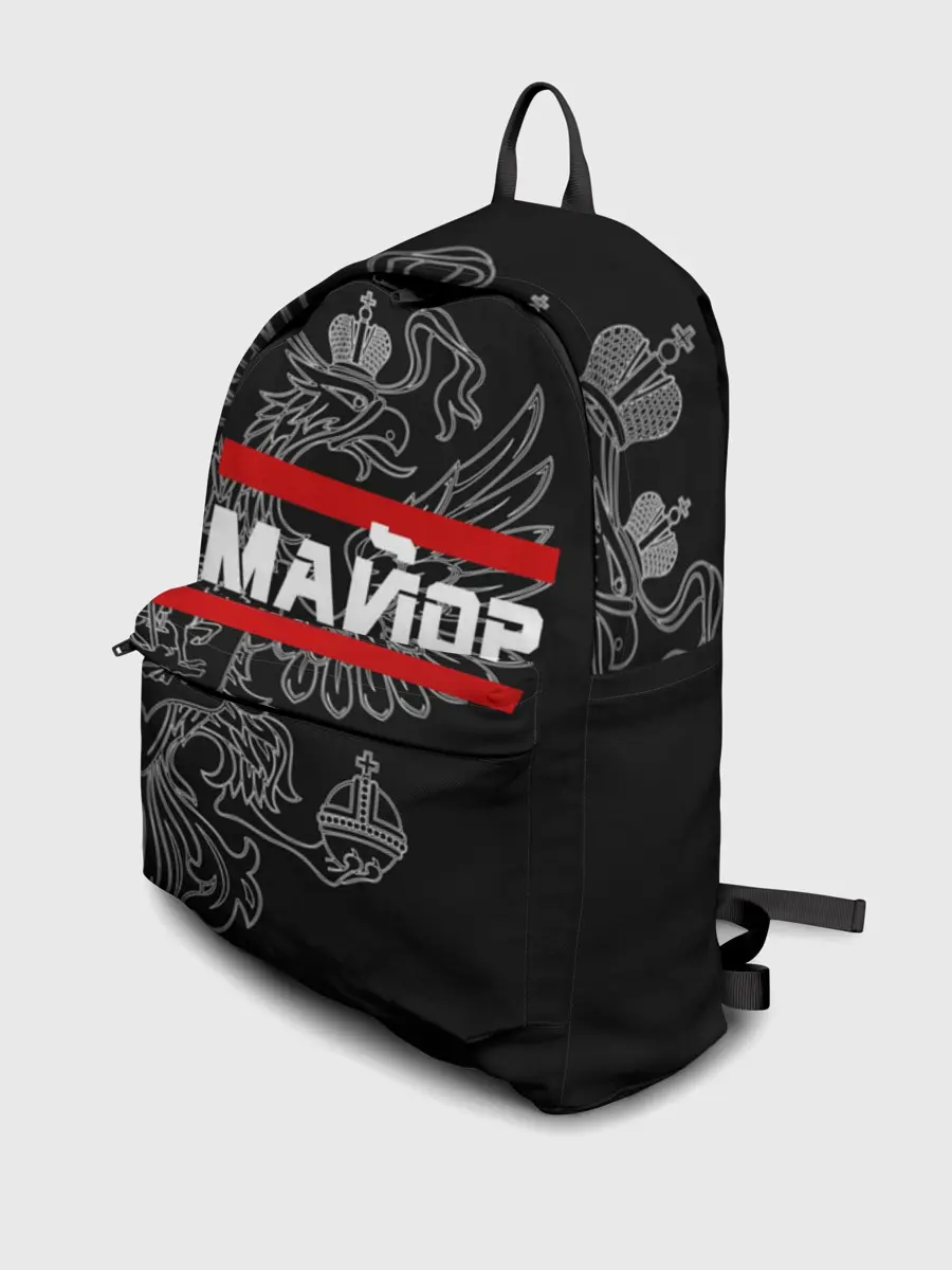 Рюкзак джинсовый / Майор, белый герб РФ