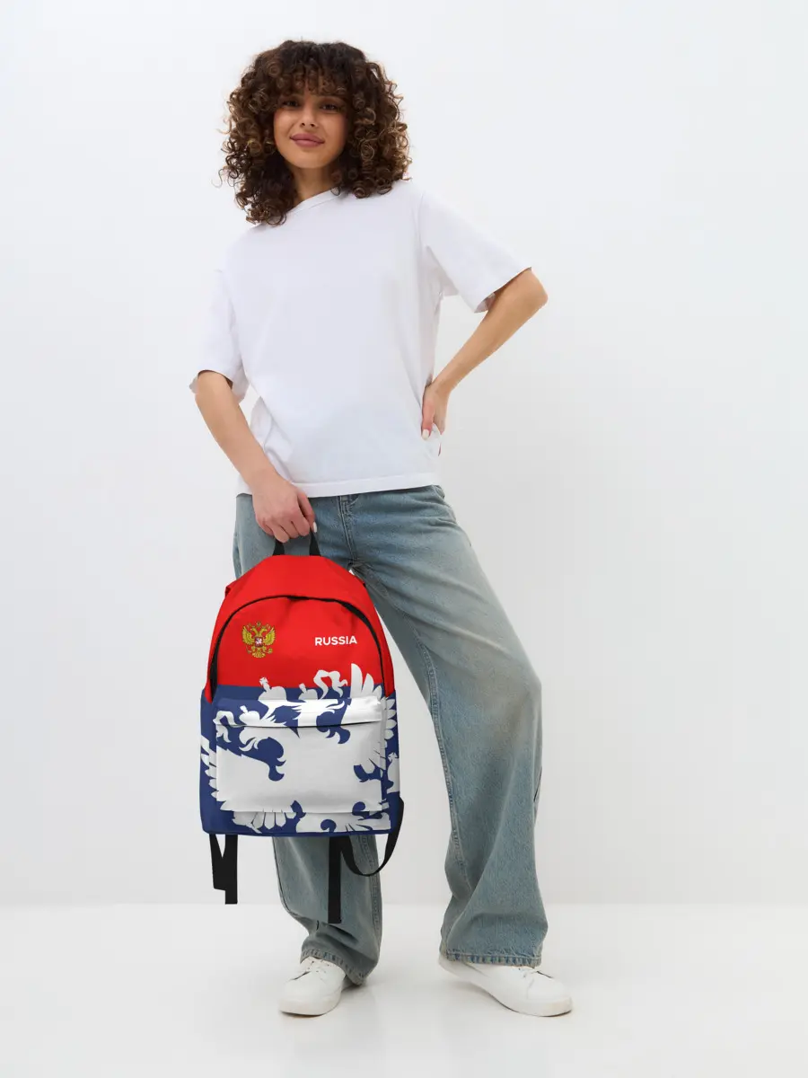 Рюкзак джинсовый / Герб РФ