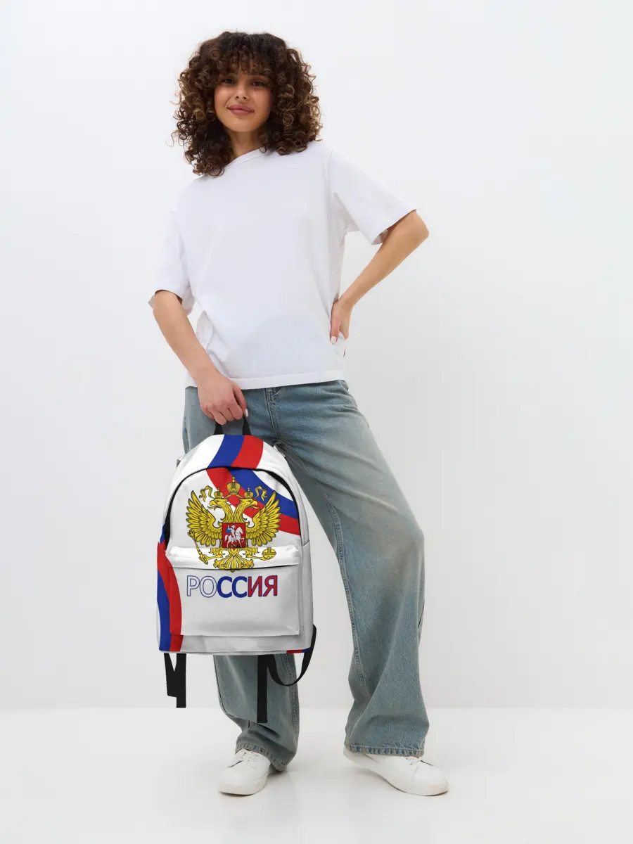 Рюкзак джинсовый / Россия Триколор