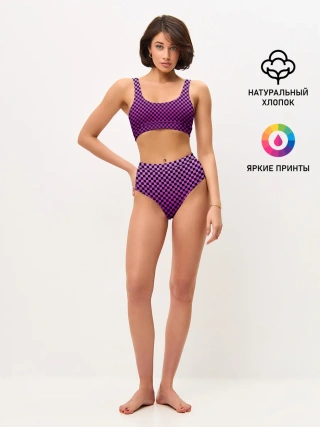 Женские топ и трусы / Checkerboard Color