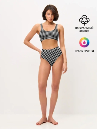 Женские топ и трусы / Checkerboard Color