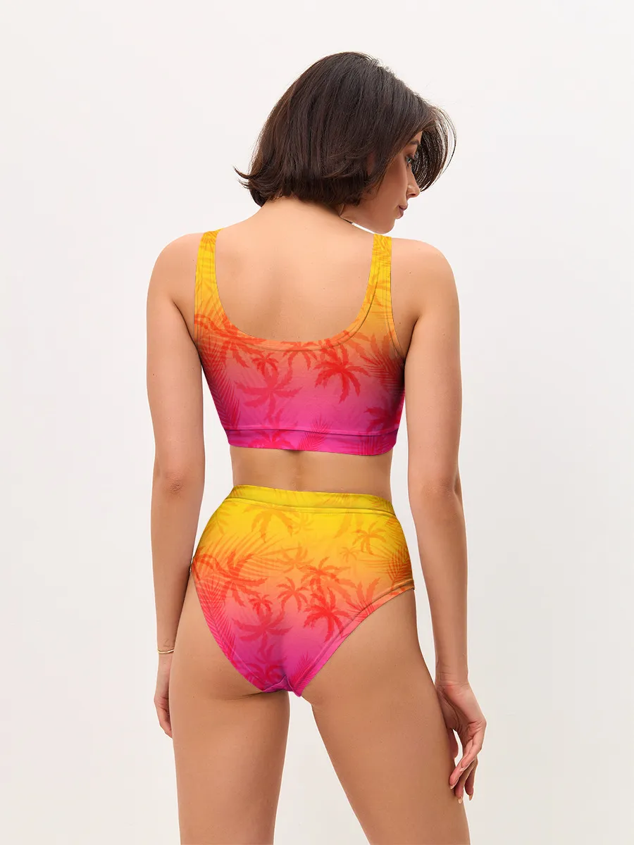 Женские топ и трусы / РЕТРО ПАЛЬМЫ