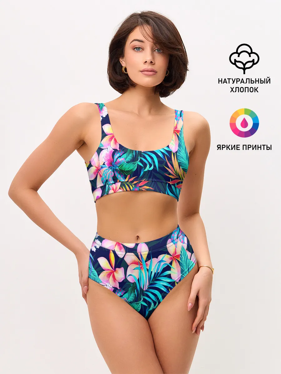 Женские топ и трусы / TROPIC FLOWER