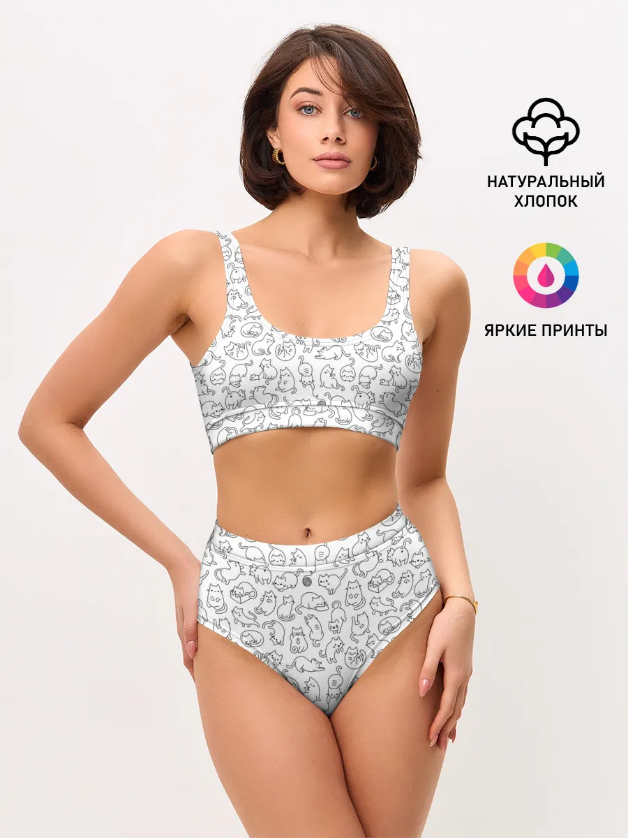 Женские топ и трусы / Такие Разные Котейки