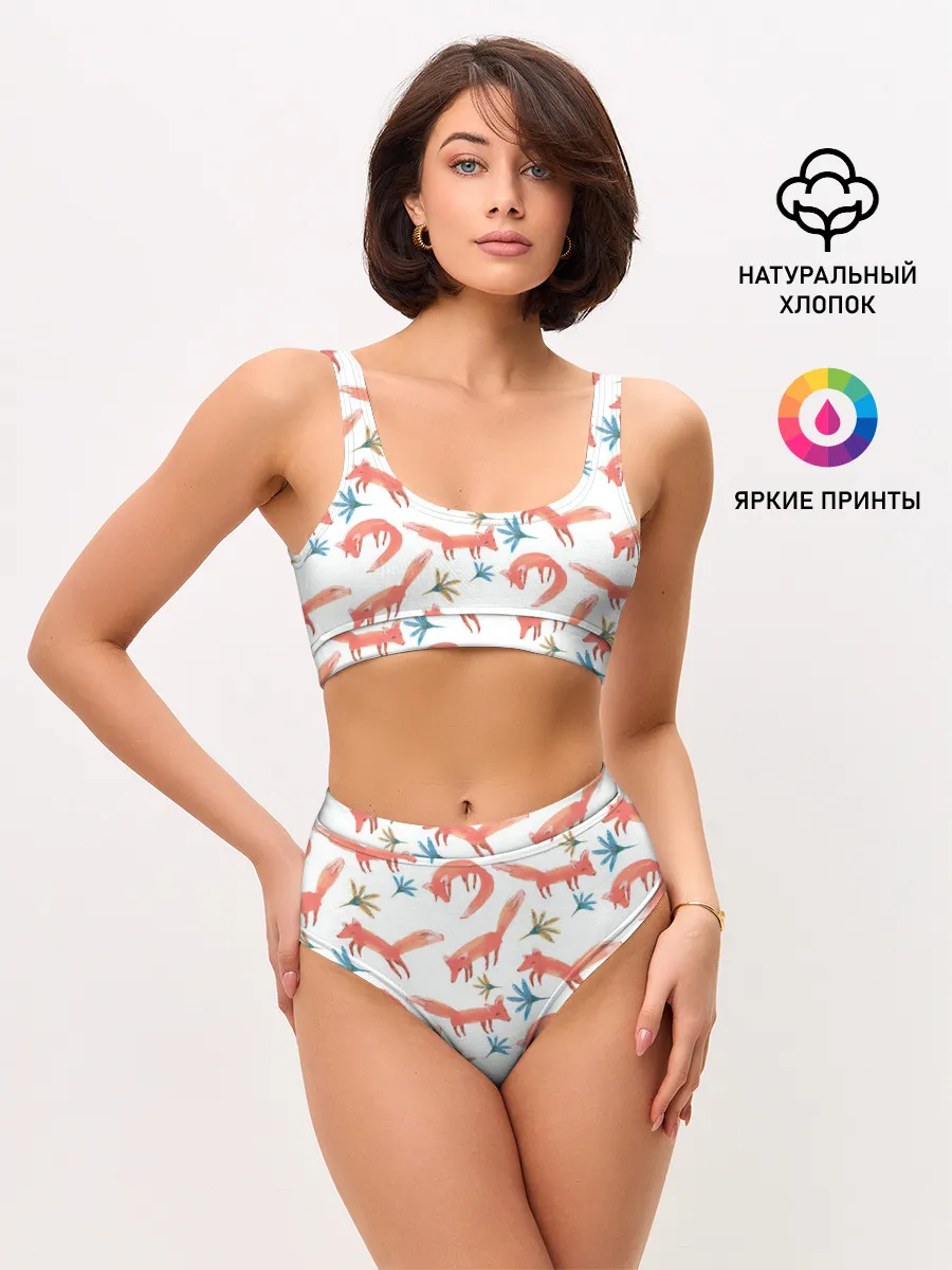 Женские топ и трусы / Fox Pattern