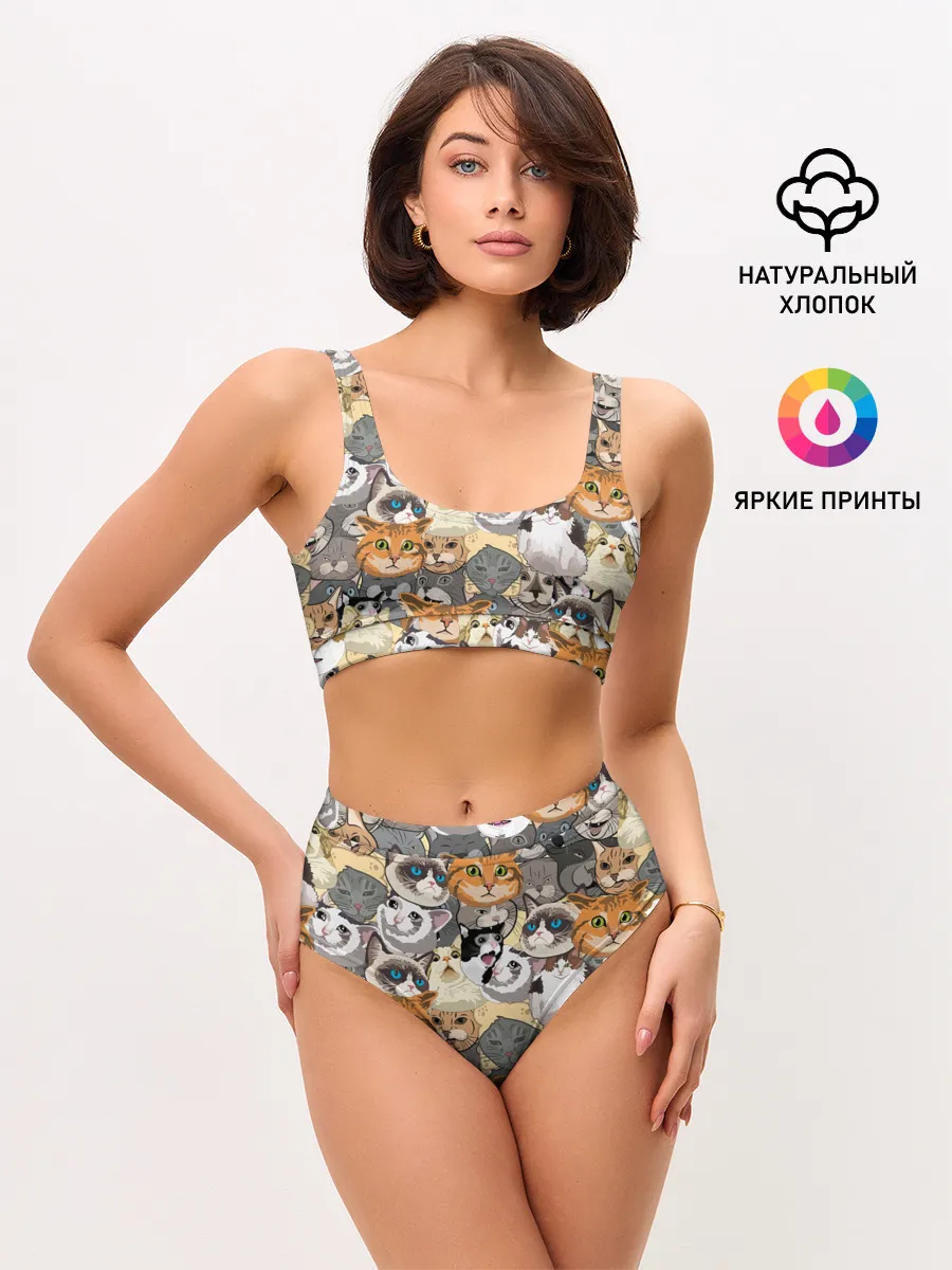 Женские топ и трусы / ALL CATS MEMES