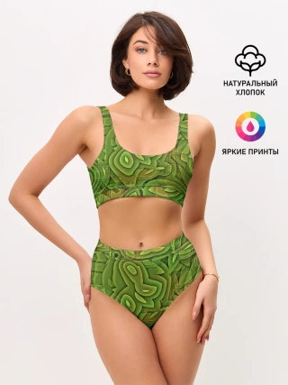 Женские топ и трусы / Необычный камуфляж