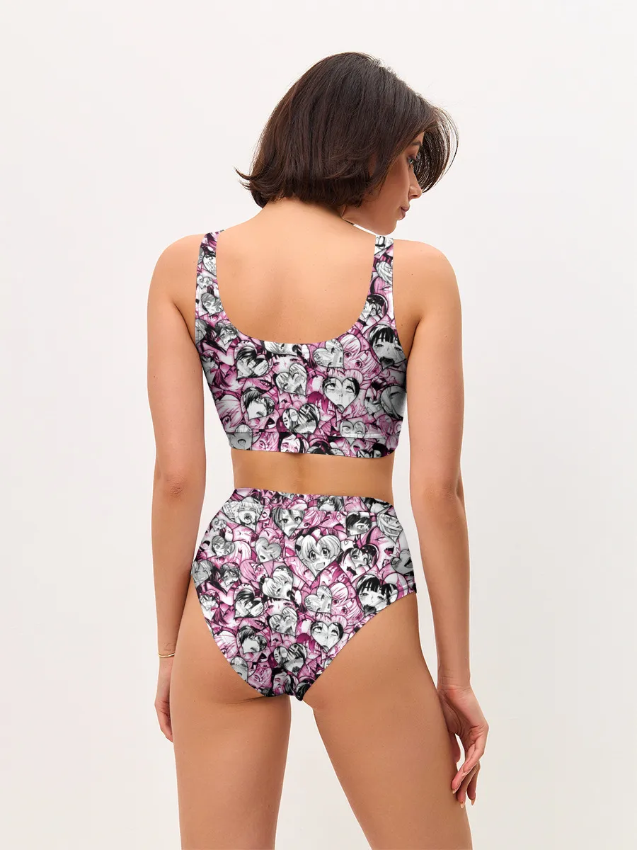 Женские топ и трусы / Ahegao валентинки