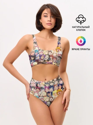 Женские топ и трусы / MANY FACES OF AHEGAO! color