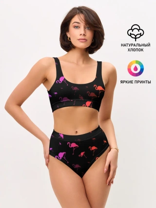 Женские топ и трусы / Фламинго
