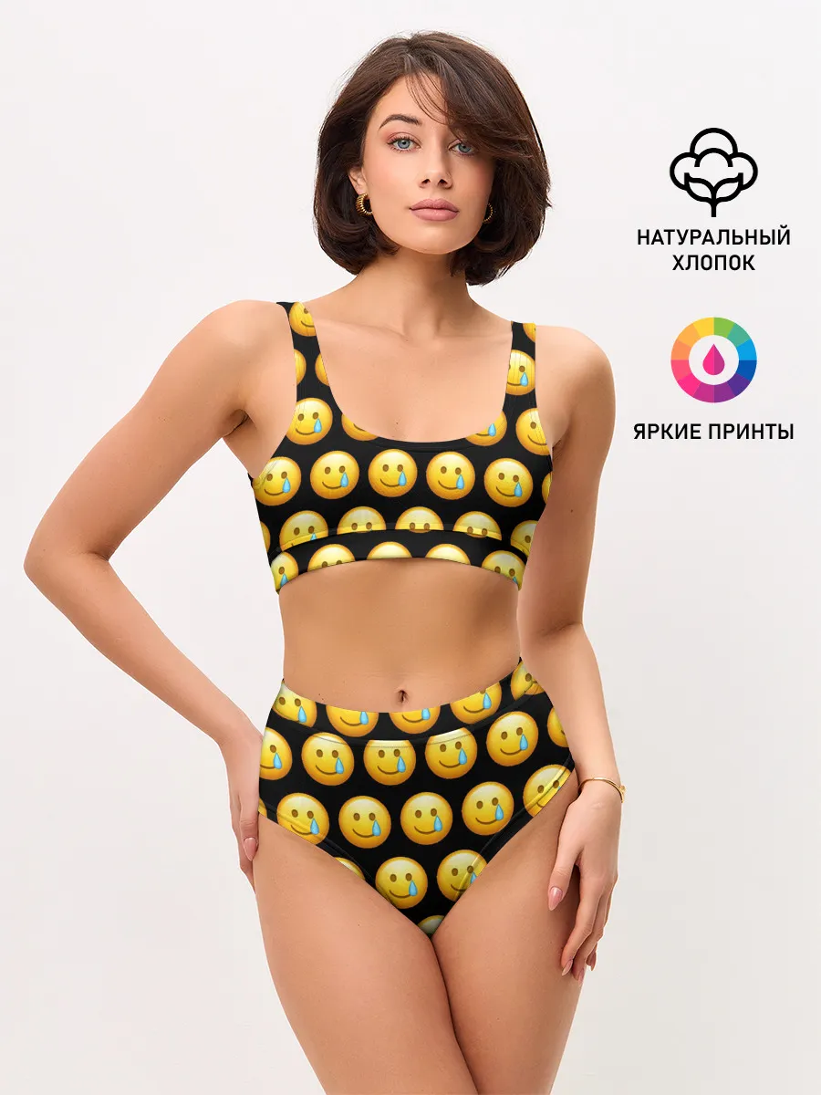 Женские топ и трусы / New Emoji