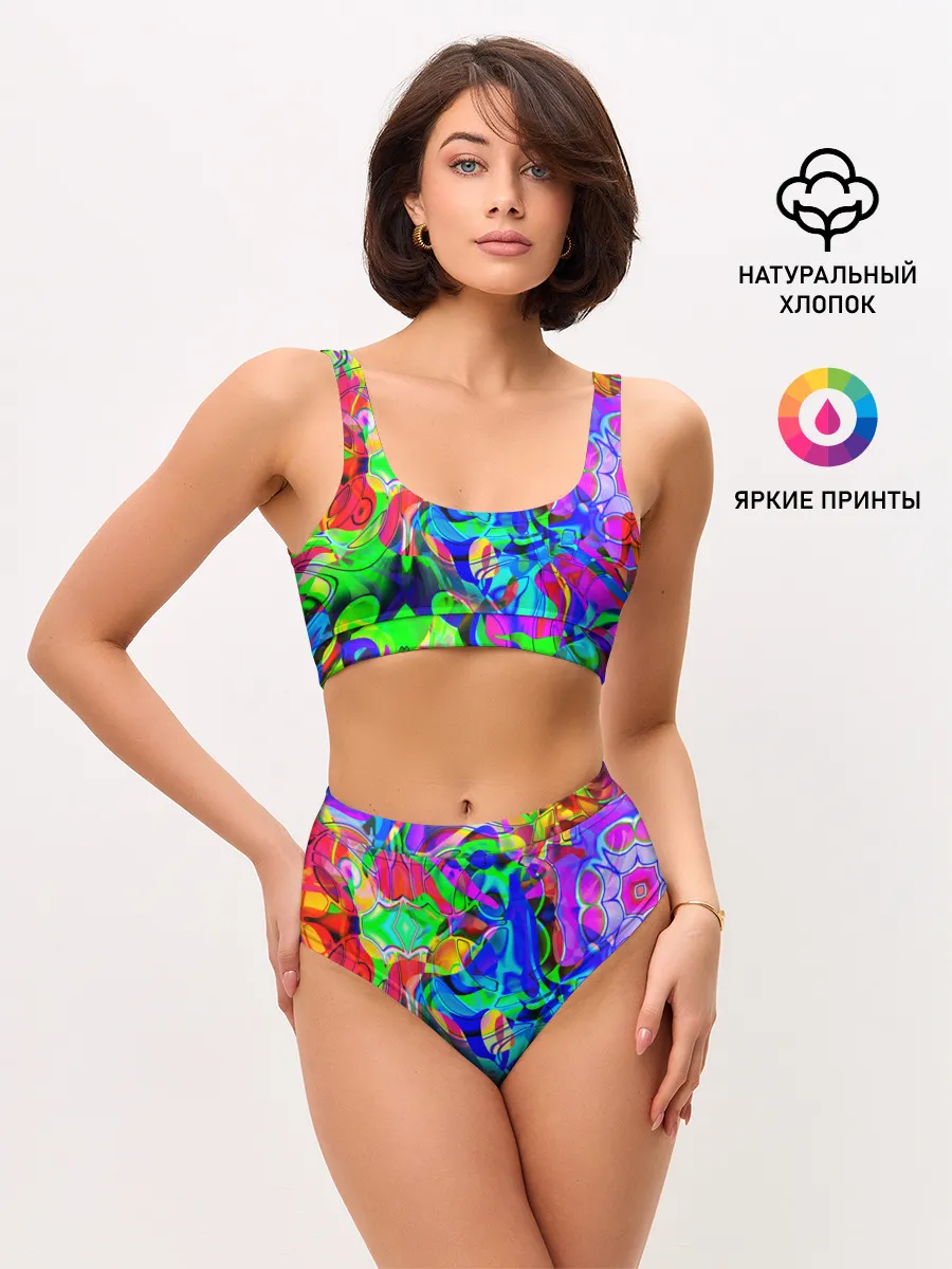 Женские топ и трусы / НЕОНОВЫЕ КРАСКИ