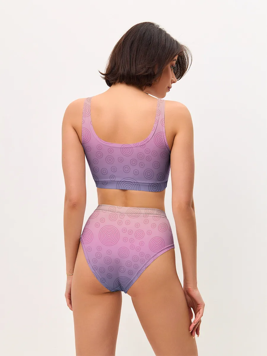 Женские топ и трусы / Абстрактный узор