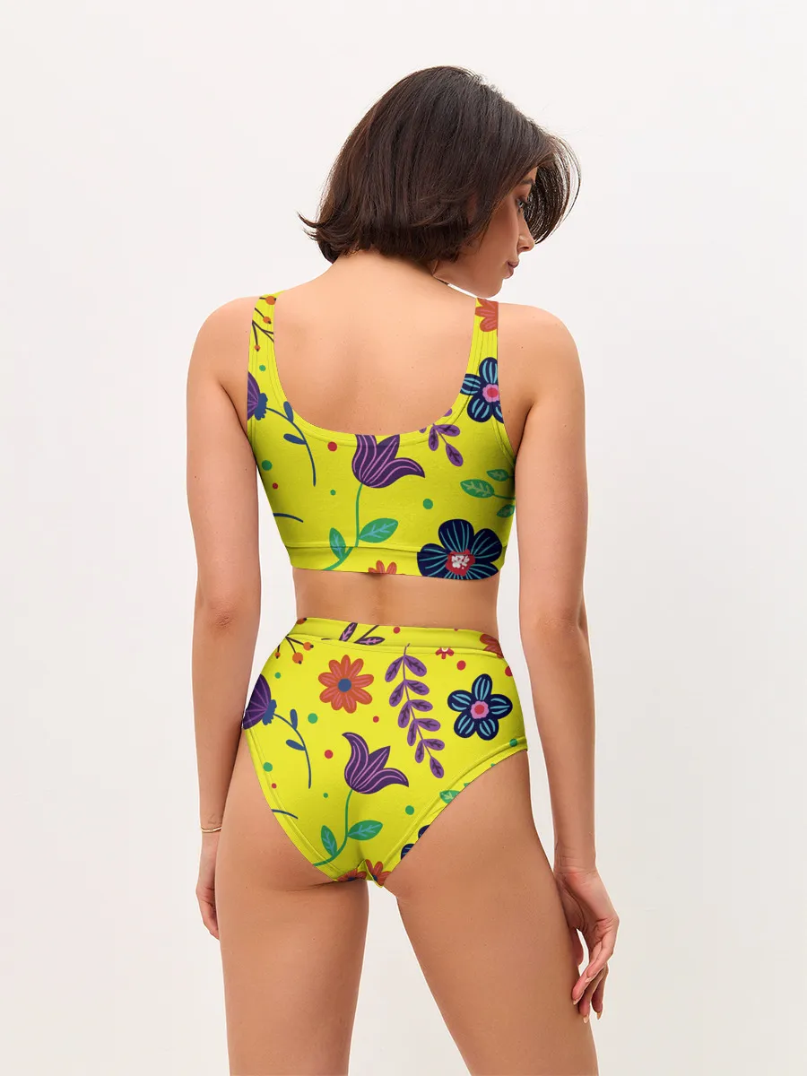 Женские топ и трусы / Цветочный микс