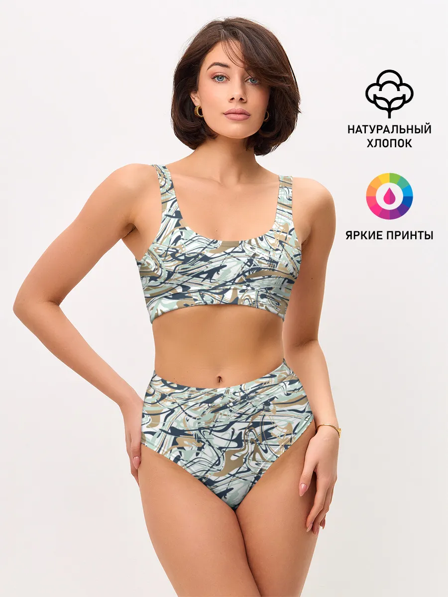 Женские топ и трусы / Узор красками