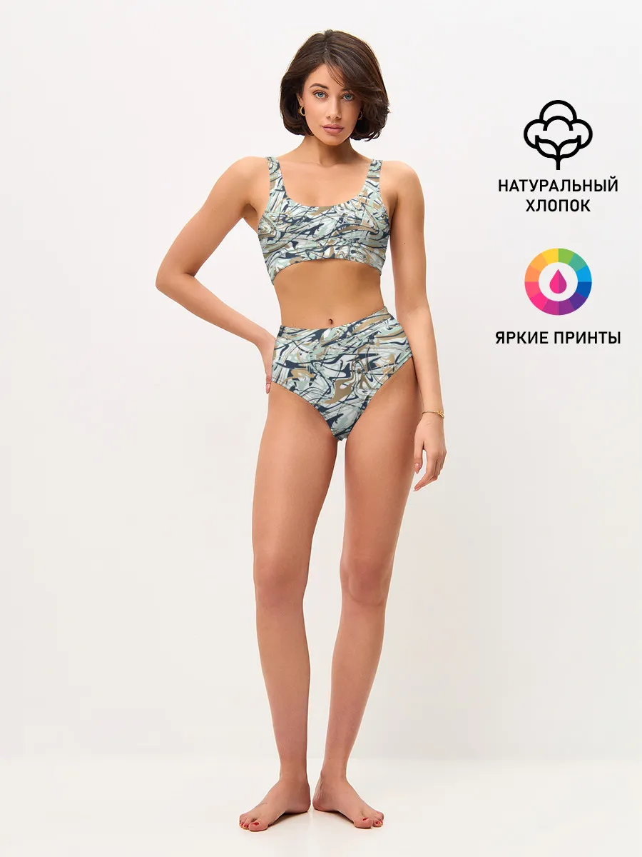 Женские топ и трусы / Узор красками