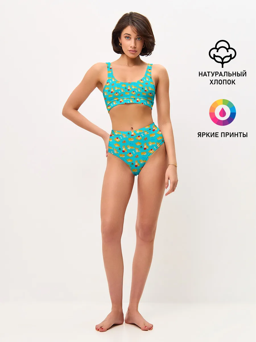 Женские топ и трусы / Корги