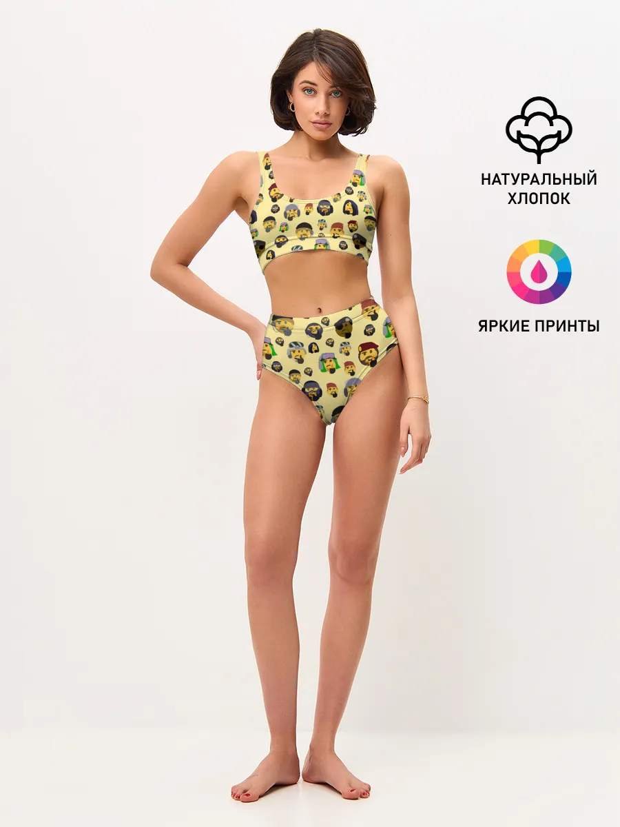 Женские топ и трусы / Thinking emoji skins