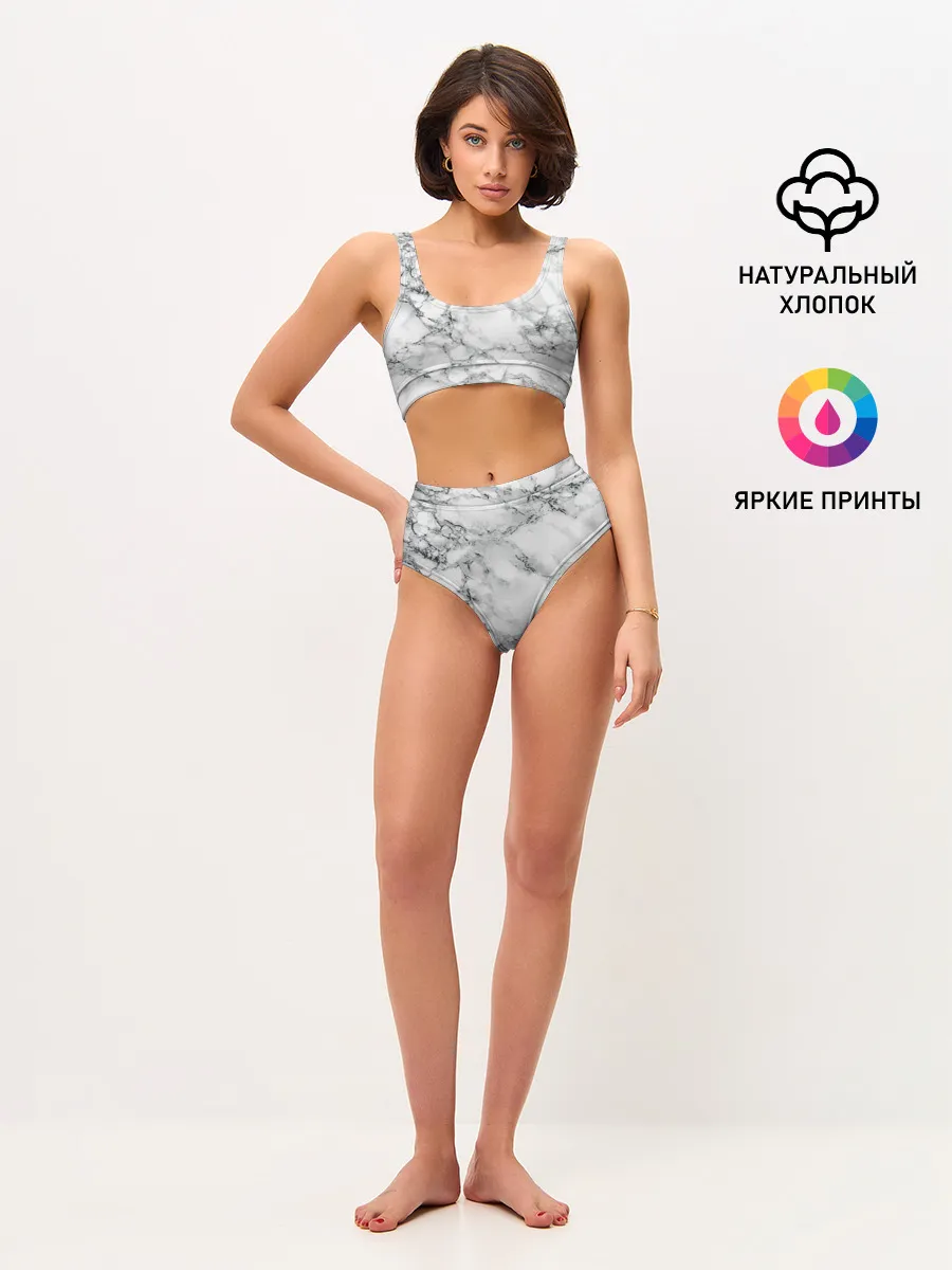 Женские топ и трусы / Мрамор