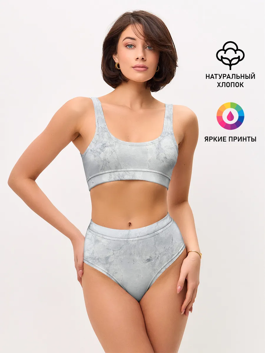 Женские топ и трусы / Мрамор