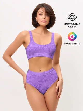 Женские топ и трусы / Квадраты в квадратах