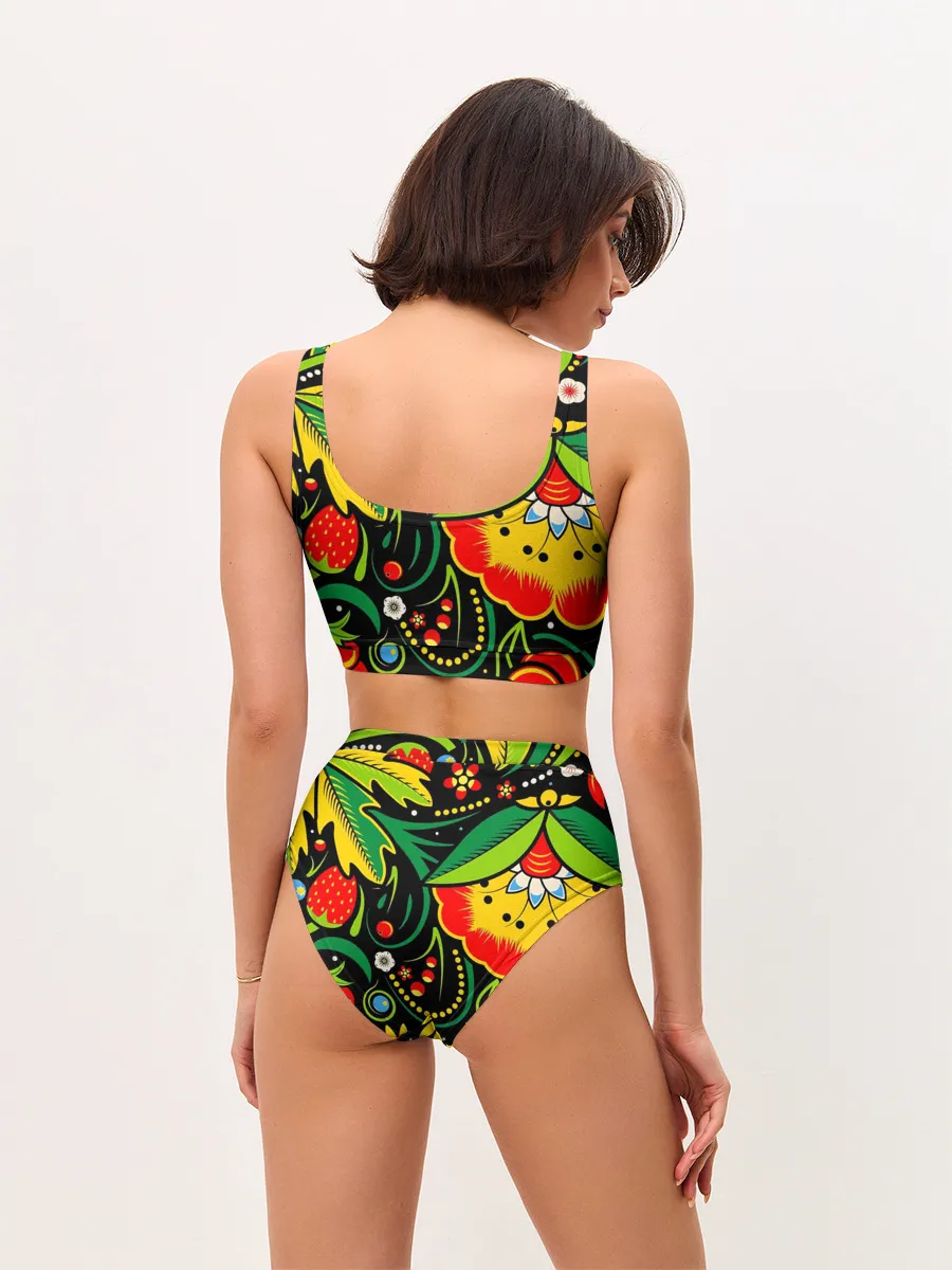 Женские топ и трусы / Цветы