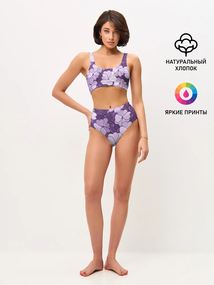 Женские топ и трусы / Цветы