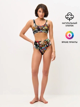 Женские топ и трусы / Альбомы лучших РОК групп