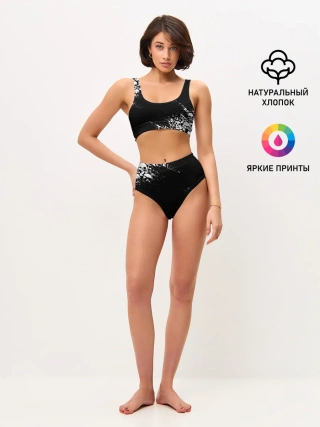 Женские топ и трусы / БЕЛЫЕ ЧЕРЕПА | WHITE SKULLS